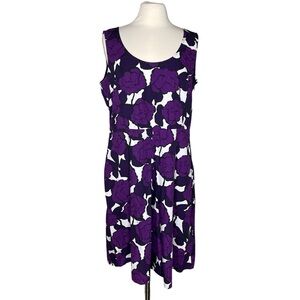 George 16 purple floral cotton dress